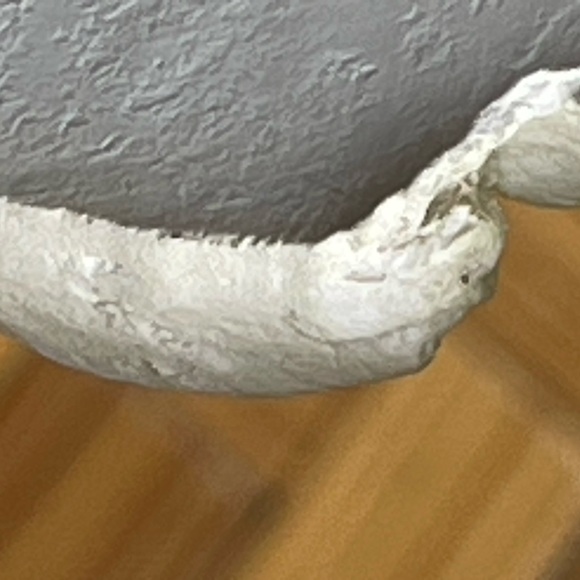 Vintage handmade plaster wall art floral chalkware - Picture 6 of 13